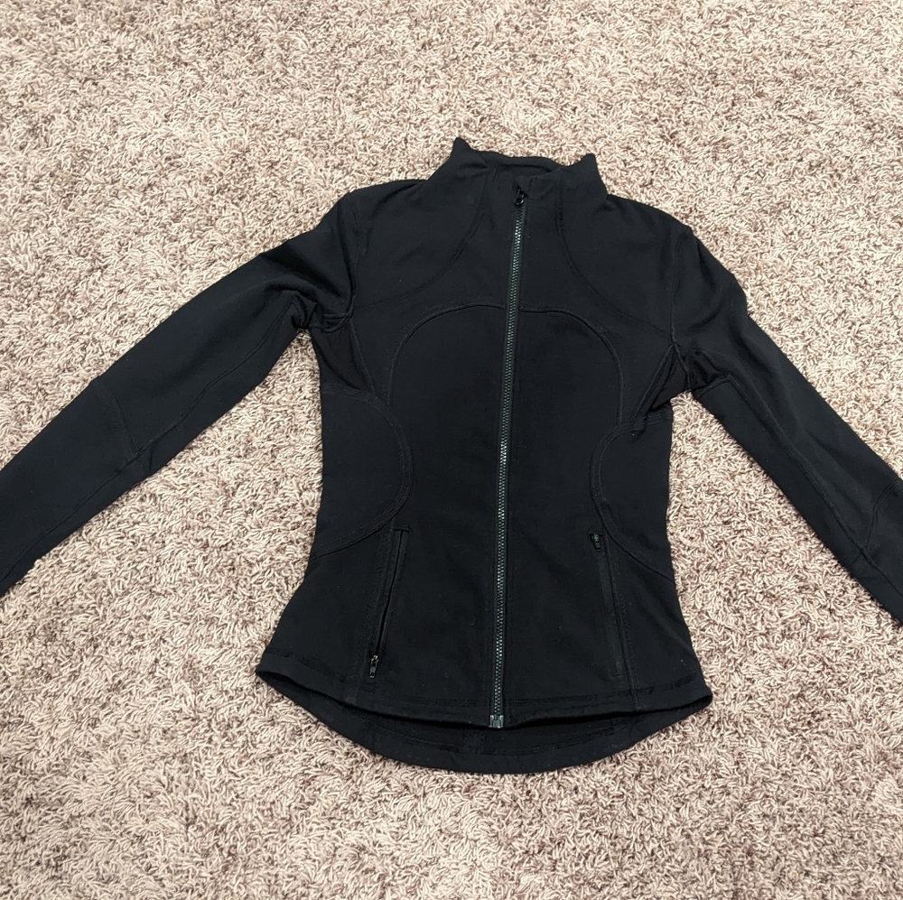 Black Zip Up Lululemon Jacket Coat Size 6